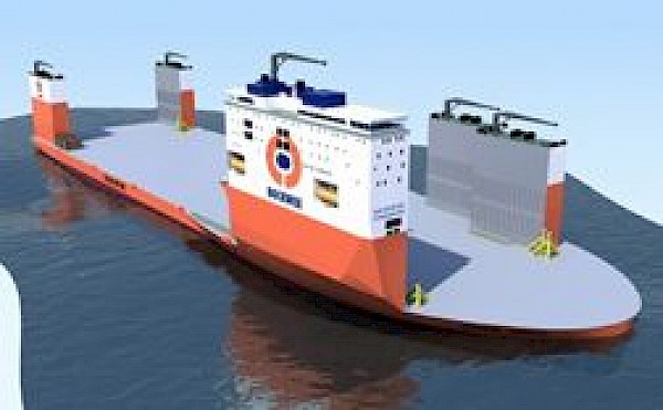 Semi-Submersible Heavy Transport Vessel semi submersible render